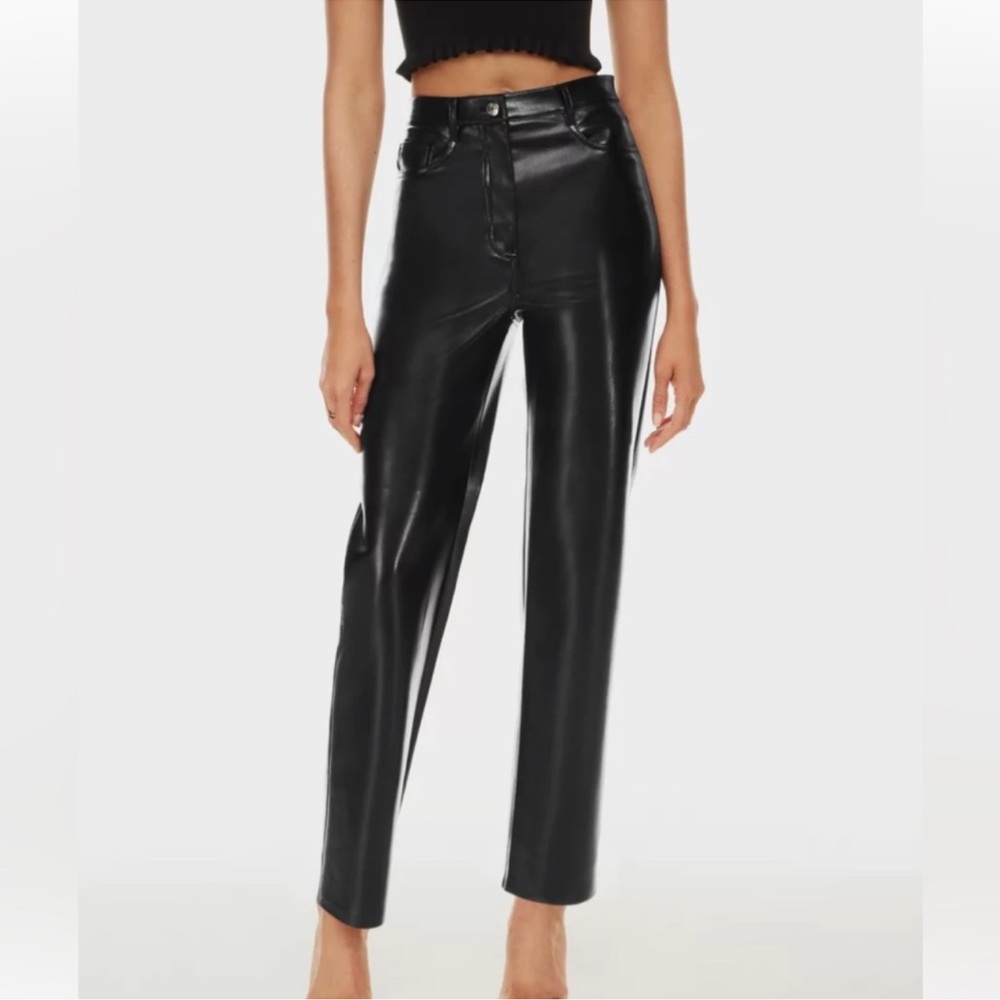 Aritiza Wilfred Melinda Black Vegan Leather Pants